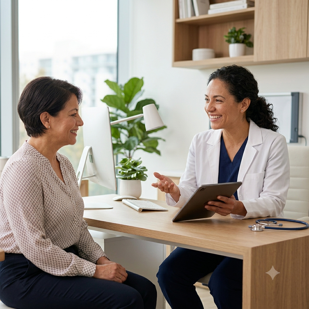 Doctor consulting with patient